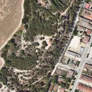 Vista aerea di Zona d'acampada Tossal de la Bala