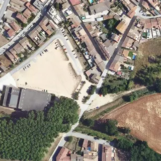 Vue aérienne de Aire de service