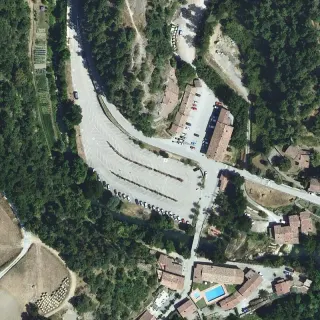 Aerial view of Service station