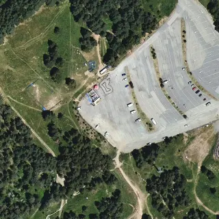 Luftbild von Aparcament autocaravanes