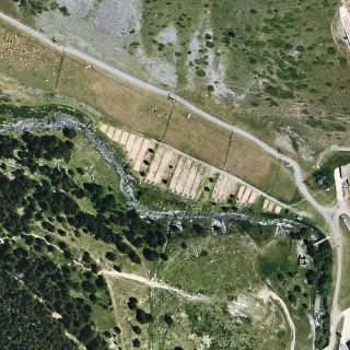 Vue aérienne de Zona d'acampada
