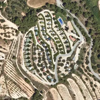 Vue aérienne de Càmping Terra Alta