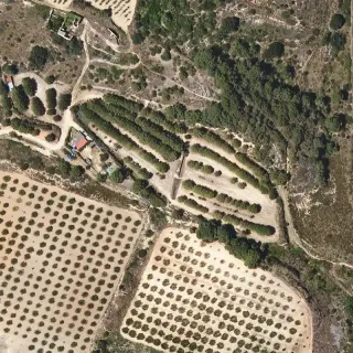 Luftbild von Terreny d'acampada Kamp Escolta