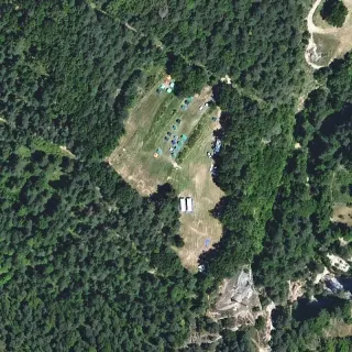 Luftbild von Terreny d'acampada Rocablanca