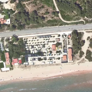 Vue aérienne de Las Salinas