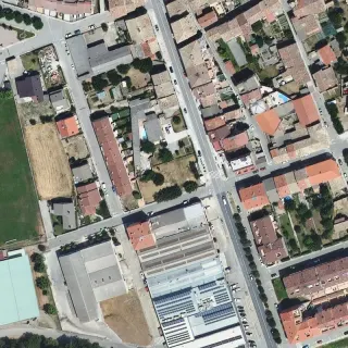 Vista aerea di Àrea d'autocaravanes de Motesquiu