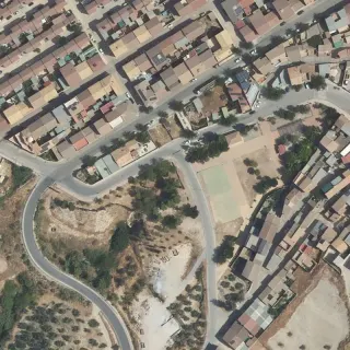 Vista aerea di Área de Autocaravanas
