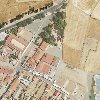 Flygbild över Parking de Autocaravanas - Ayuntamiento de Villanueva del Duque