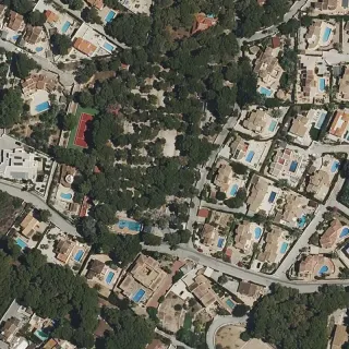 Luftbild von Camping Moraira