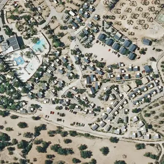Vista aerea di Camping Orangeraie