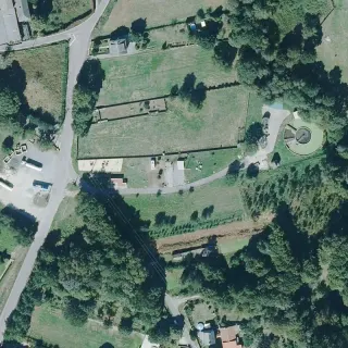 Vista aerea di Área de autocaravanas de Guitiriz