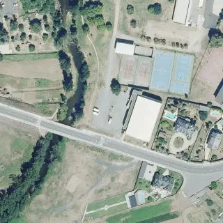 Luftbild von Área de Autocaravanas de Sarria
