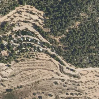 Vue aérienne de La Fresneda