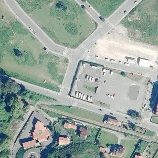 Luftbild von Ver-/Entsorgung