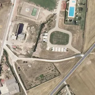 Aerial view of Service station