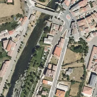 Flygbild över Descarga aguas grises Velilla del Río Carrión