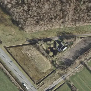 Vue aérienne de Camperplaats op het eind