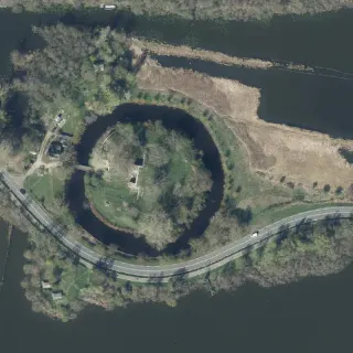 Luftbild von Fort Spion