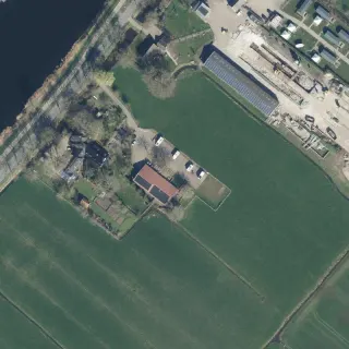 Aerial view of Camperplaats Vecht & Weide