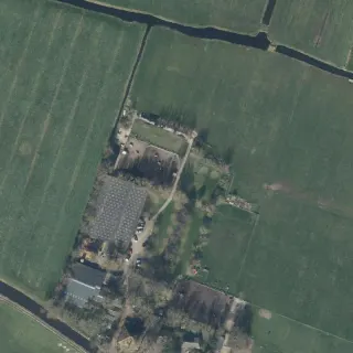 Vue aérienne de camping boerderij Jonker