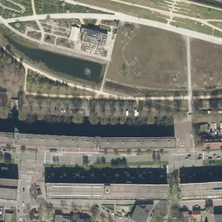 Vue aérienne de Stadscamping Tilburg