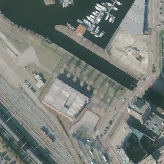 Aerial view of Camperplaats Centrum Almelo
