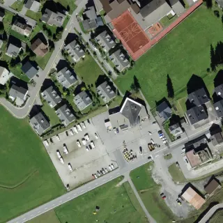 Luftbild von Ver-/Entsorgung