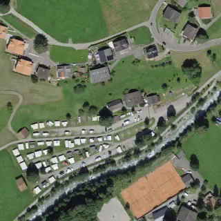 Luftbild von Ver-/Entsorgung