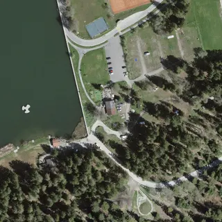 Luftbild von Camping Moubra
