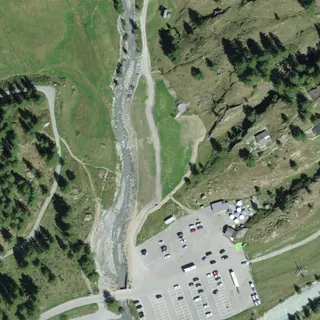 Luftbild von Camping Fafleralp